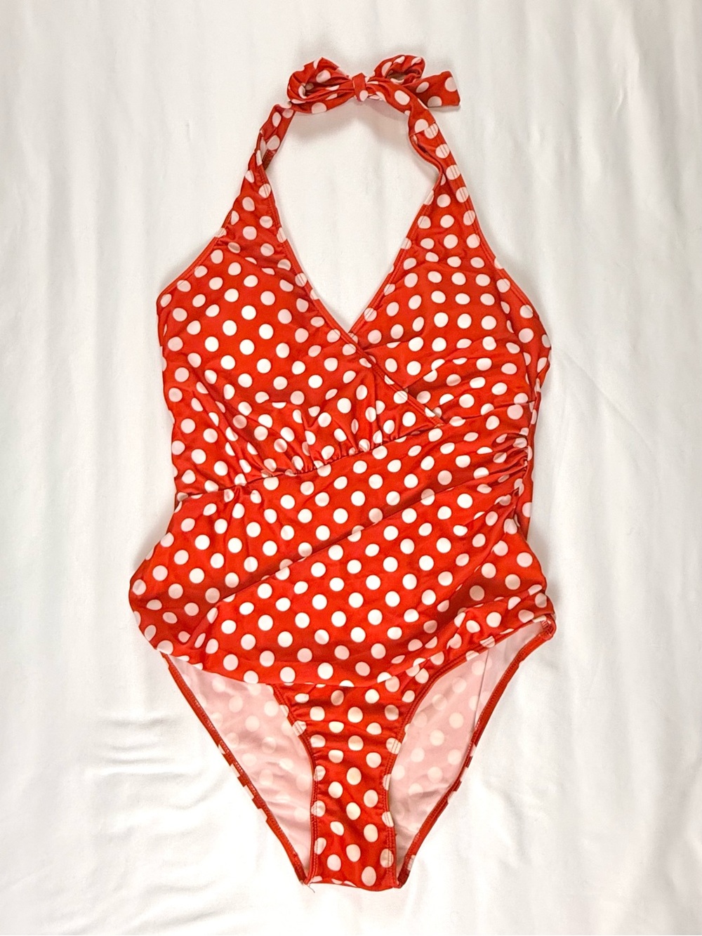 Red Polka Dot One-Piece Swimsuit